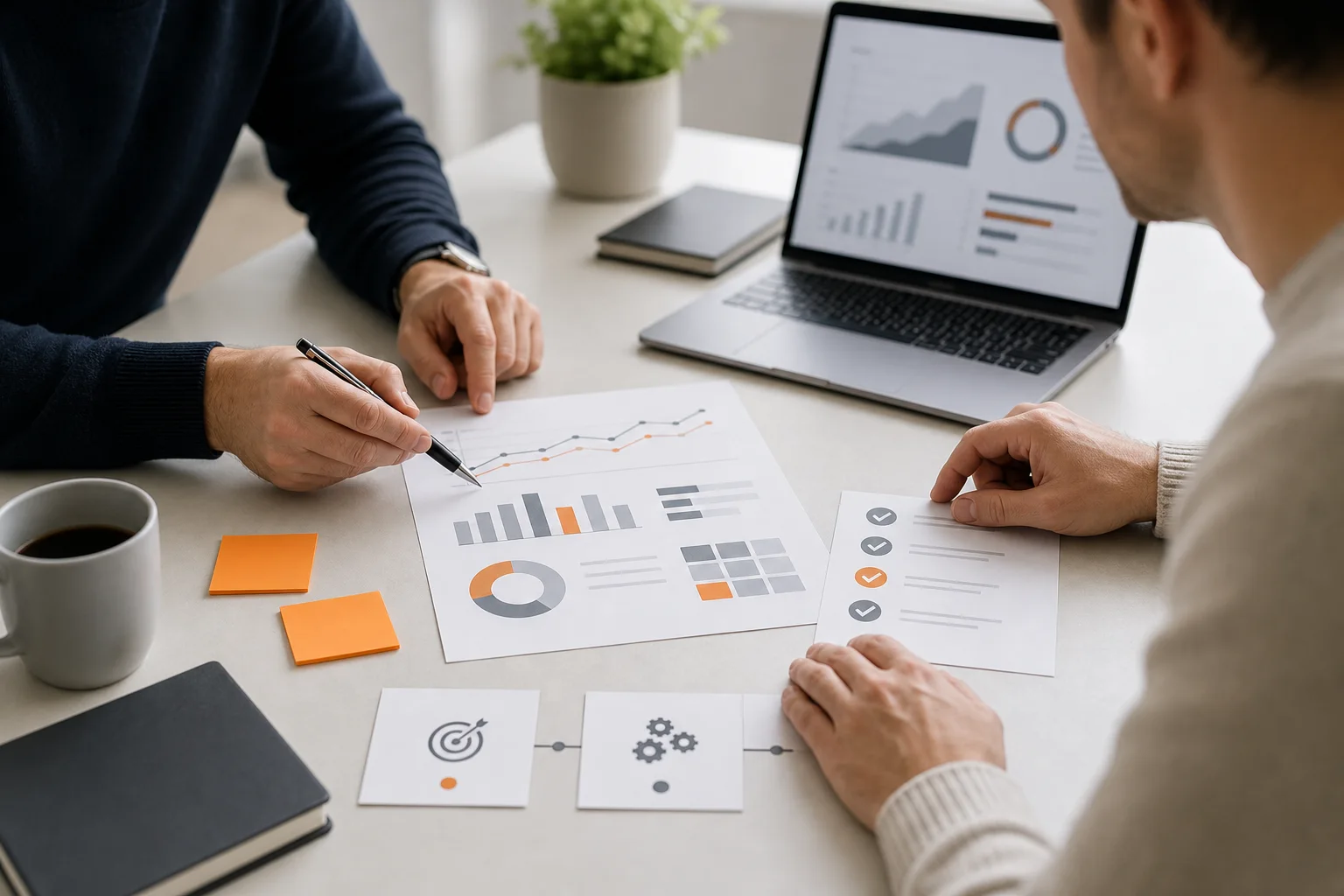 Online-Marketing-Reporting mit Monatsauswertung, Maßnahmenplan und technischem Website-Check