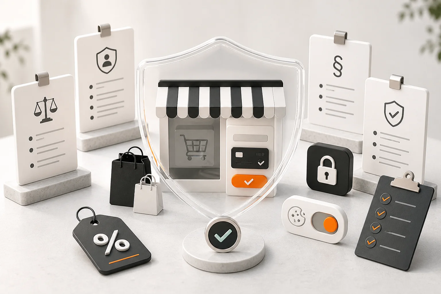Rechtliche Anforderungen beim Onlineshop mit Impressum, Datenschutz, Widerruf, Cookie-Einwilligung und sicherem Checkout