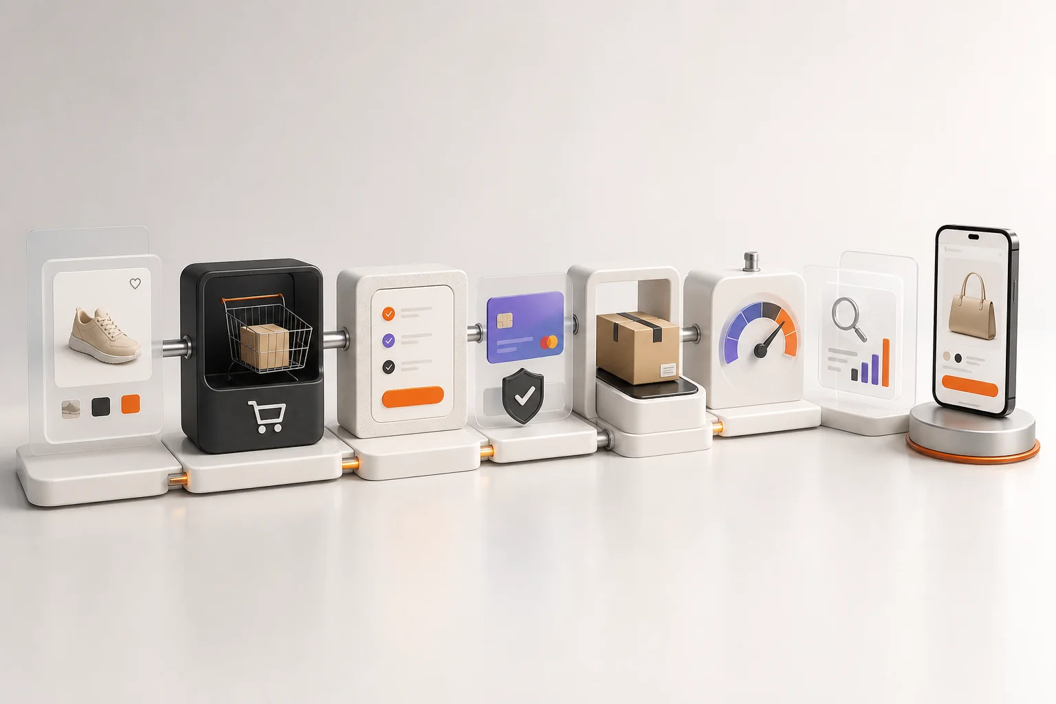 Onlineshop Aufbau mit Produktseite, Warenkorb, Checkout, Zahlung, Performance, SEO und Mobile UX