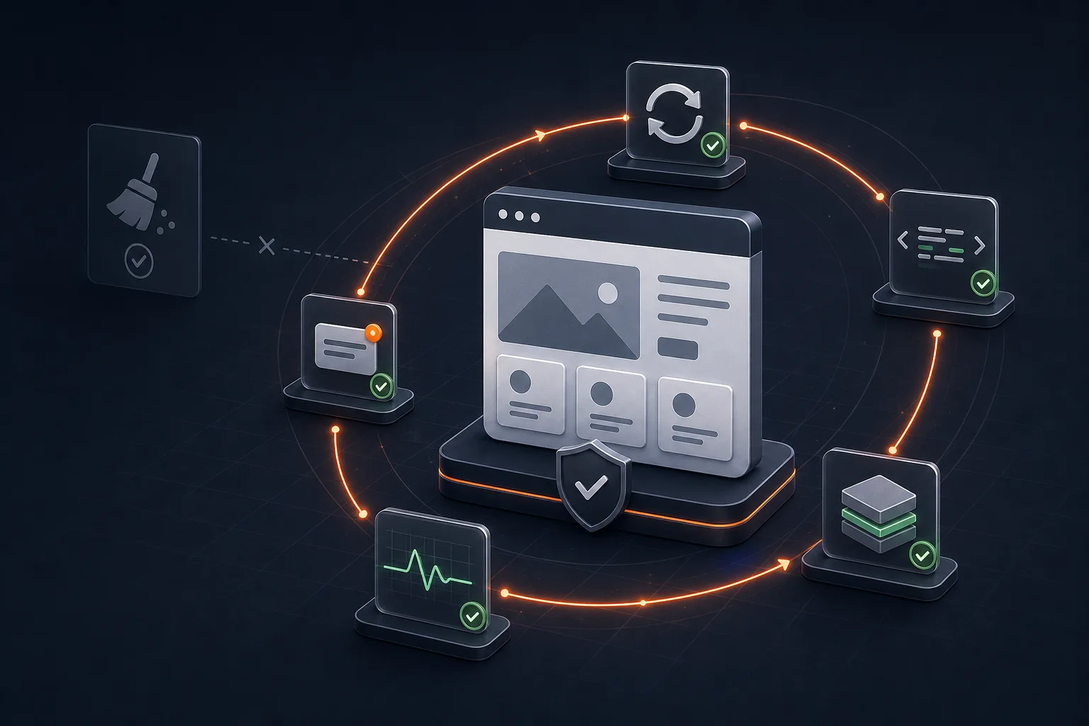 Dauerhafte WordPress-Sicherheit mit Updates, Malware-Scans, Backups, Monitoring und Alerts